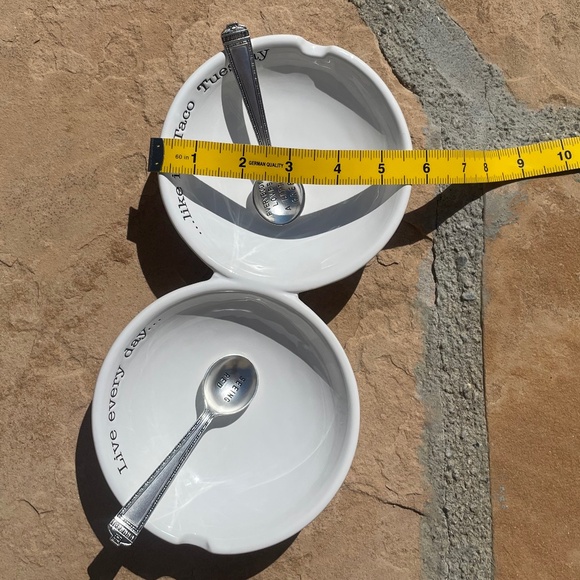 MUD PIE Double Salsa Server Set “Live Every Day…like it’s Taco Tuesday” - Picture 10 of 12